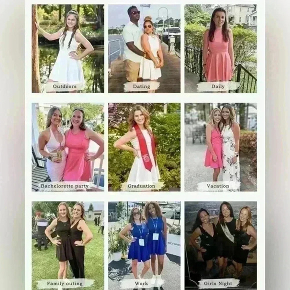 BELONGSCI Women Sweet and Cute Sleeveless Racerback Flared Swing A-Line Waist XL - Picture 5 of 11